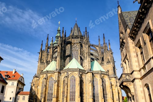 Preview: St. Vitus Cathedral Inside Of The Prague Castle Complex Built In The 9Th Century In Prague, Czech