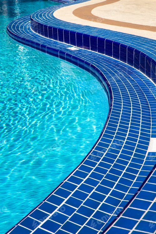 Preview: Refreshing Aqua Swimming Pool Water And Blue Tiles