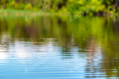 Preview: Blurry Colorful Reflection Of Water In The Amazon Rain Forest In Brazil