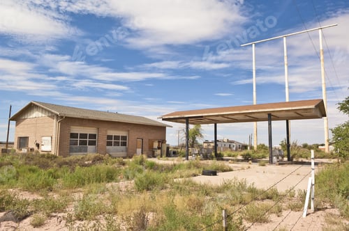 Preview: An Abandoned Gas Station Along The Historic Route 66 In Northern Arizona Between Flagstaff And