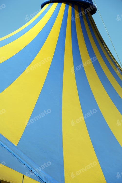 Preview: Circus Tent Pattern Yellow And Blue