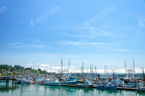 Preview: Boats In Yaquina Bay In Newport, Oregon