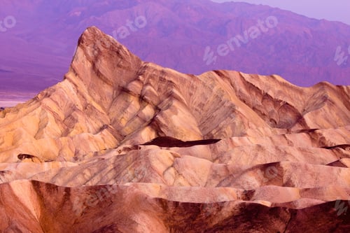 Preview: Colorful Sunrise Of Zabriskie Point Peak Death Valley California