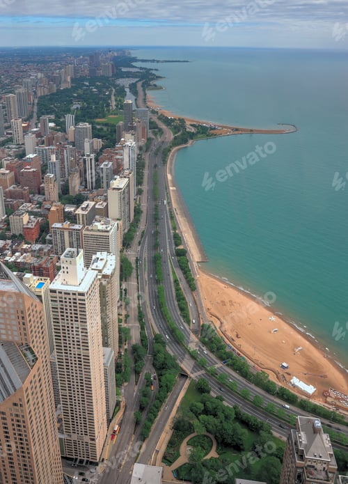 Preview: An Aerial Image Of The Chicago, Illinois Skyline.