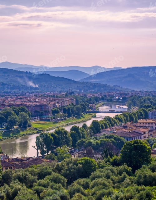 Preview: Florence, Italy Along The Arno River.