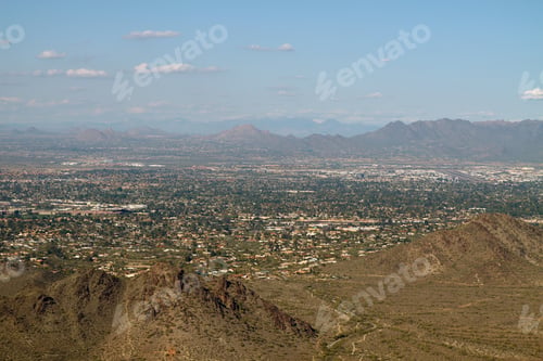 Preview: Suburbs Of Phoenix, Arizona, Seen From The Mountains
