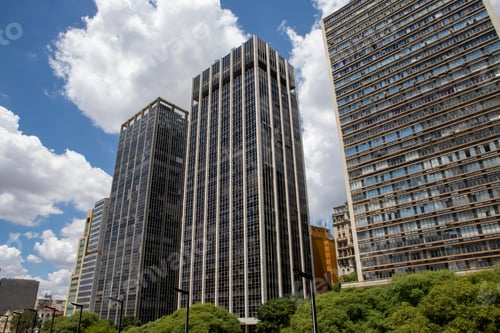 Preview: Buildings On Vale Do Anhangabau (Anhangabau Valley) View From Viaduto Do Cha (Tea Viaduct) Under