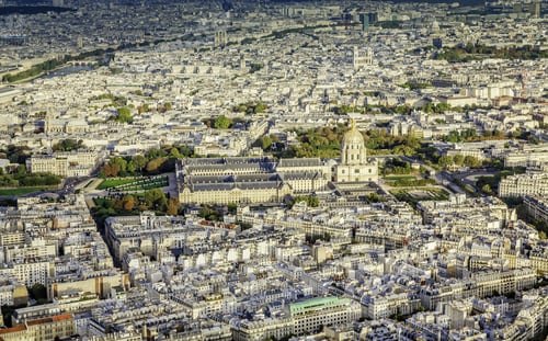 Preview: Paris Aerial View With Church Saint-Louis Des Invalides, France