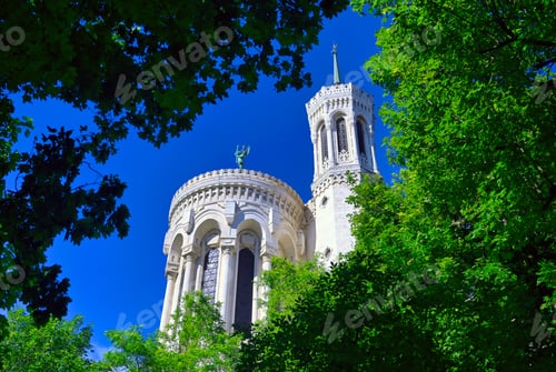 Preview: The Basilica Of Notre Dame De Fourviere Overlooking Lyon, France.