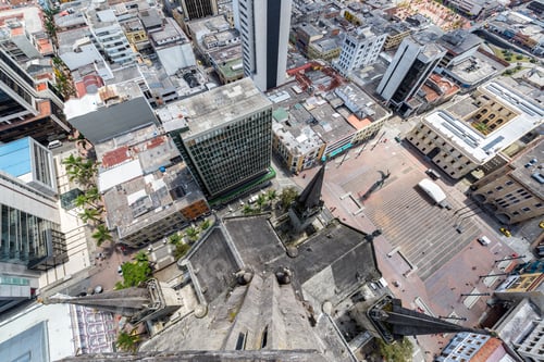 Preview: View Looking Straight Down From The Top Of The Cathedral In Downtown Manizales, Colombia