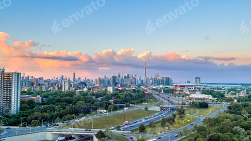 Preview: Aerial View Of Toronto City From Above, Toronto, Ontario, Canada