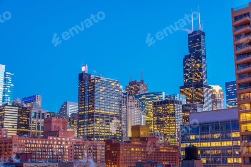 Preview: View Of Downtown Chicago Taken During The Blue Hour