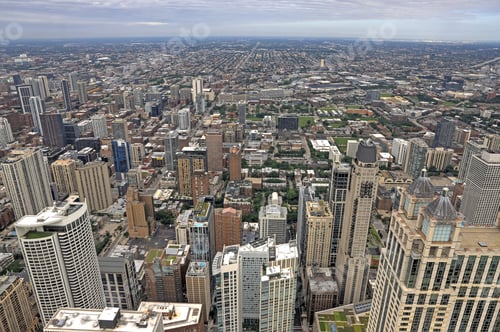 Preview: An Aerial Image Of The Chicago, Illinois Skyline.