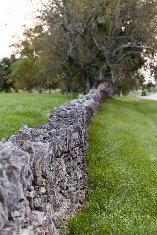 Preview: A Dry Laid Limestone Rock Fence, Originally Built By Irish Immigrants In The Late 19Th Century