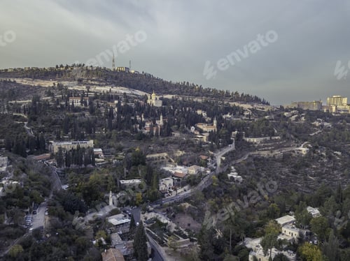Preview: Moscovia Gorny Monastery Church Buildings Golden, Forest Ein Karem, Jerusalem Israel Hadassah