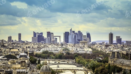 Preview: View Of Business District La Defence In Paris, France