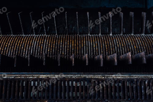 Preview: Rusted Grates In A Sorter Idle Inside An Abandoned Tobacco Processing Plant.