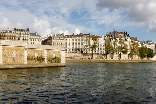 Preview: Apartment Buildings On The Isle St. Louis In Paris, France, Along The Seine River