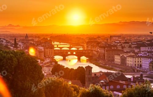 Preview: The Sunset Over Florence, Capital Of Italy’S Tuscany Region.
