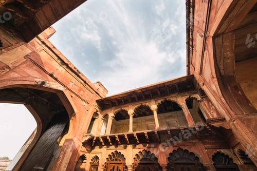 Preview: Red Fort Agra, Unesco World Heritage Site In The City Of Agra India.