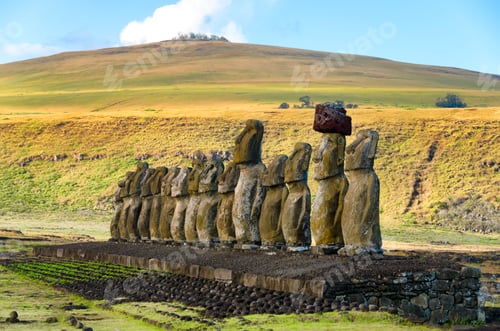 Preview: View Of Ahu Tongariki On Easter Island, Chile