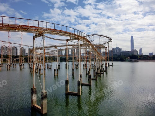 Preview: Abandoned Roller Coaster Shenzhen China Honey Lake