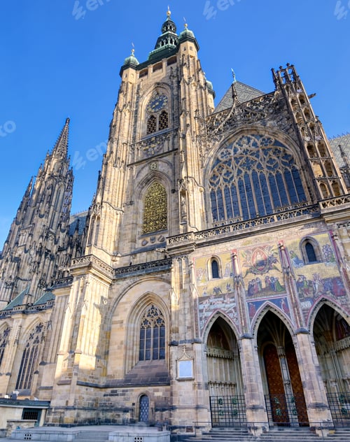 Preview: St. Vitus Cathedral Inside Of The Prague Castle Complex Built In The 9Th Century In Prague, Czech