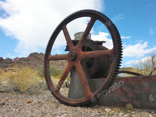 Preview: Big Rusty Industrial Metal Wheel