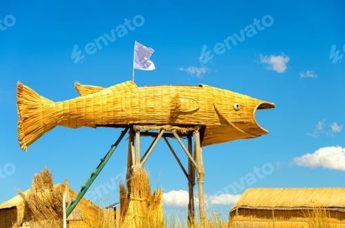 Preview: Fish Made From Reeds In The Uros Floating Islands On Lake Titicaca In Peru