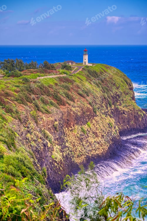 Preview: The Kilauea Lighthouse On The Coast Of Kauai, Hawaii.