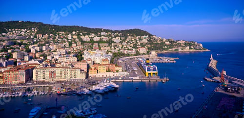 Preview: An Aerial View Of The Port Of Nice On The Mediterranean Sea At Nice, France Along The French