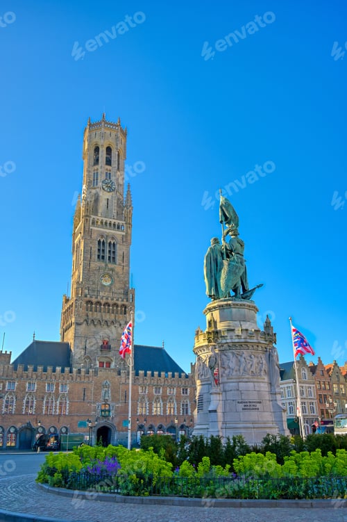 Preview: The Belfry Of Bruges Located In The Market Square Of Bruges (Brugge), Belguim.