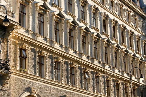 Preview: The Facade Of A Baroque Building In Vienna (Austria) Is Decorated With Sculptured Patterns