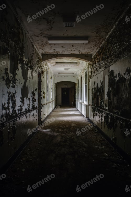 Preview: A View Of Peeling Paint Inside Building 3 At The Abandoned Rockland State Hospital In Orangetown