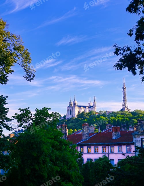 Preview: Lyon, France And The Basilica Of Notre-Dame De Fourviere From Jardin Des Plantes.