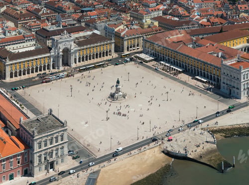 Preview: Aerial View Of Commerce Square Of Lisbon, Portugal