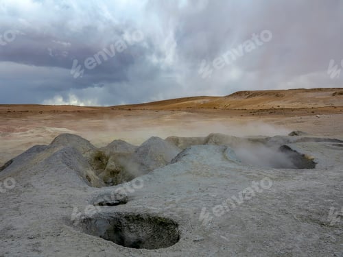 Preview: Geyser Del Tattio, A Chain Of Geyser Connected With The Famous Tattio Vulcan, That Occurs On