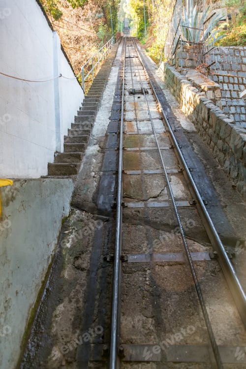 Preview: Funicular Railway Leading To The Top Of San Cristobal Hill In Santiago, Chile
