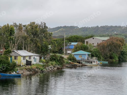 Preview: View Of The City Of Castro, Is The Capital Of The Province Of Chiloe, Located South Of Chile. On