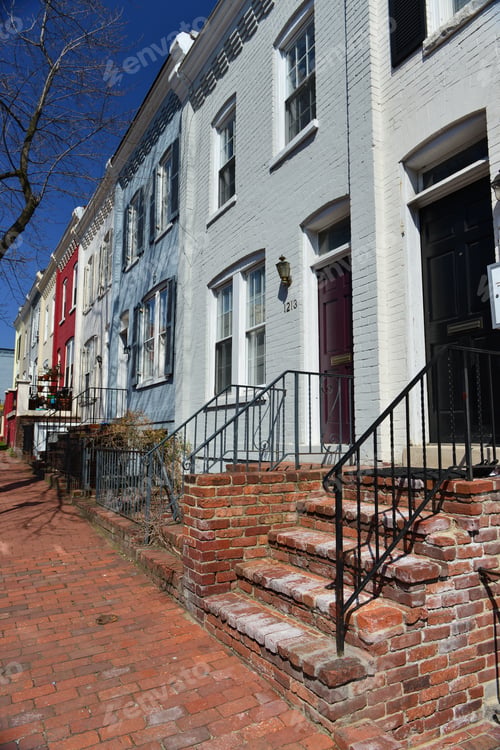 Preview: Architecture Of Picturesque Area Of Georgetown, Washington Dc, United States