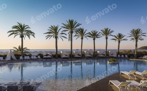 Preview: Beautiful Sunrise At A Beach Resort In Tropics