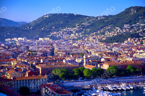 Preview: An Aerial View Of The Port Of Nice On The Mediterranean Sea At Nice, France Along The French