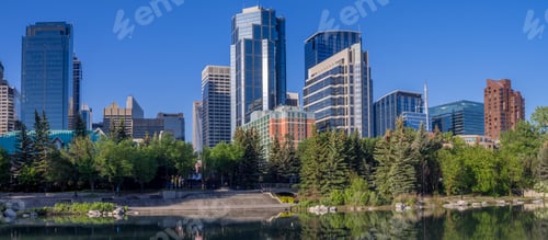 Preview: Calgary'S Skyline Along The Famous Bow River.