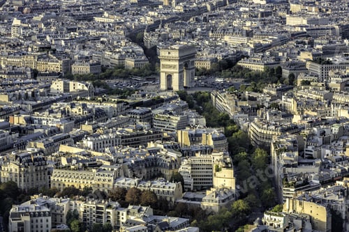 Vista previa: Aerial View Of Arch Of Triumph In Paris, France
