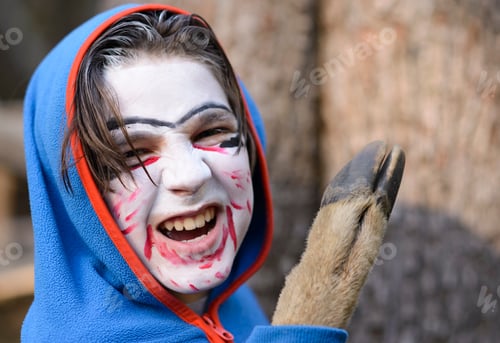 Preview: Evil Laugh With Halloween Makeup.