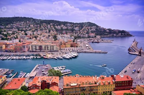 Preview: An Aerial View Of The Port Of Nice On The Mediterranean Sea At Nice, France Along The French