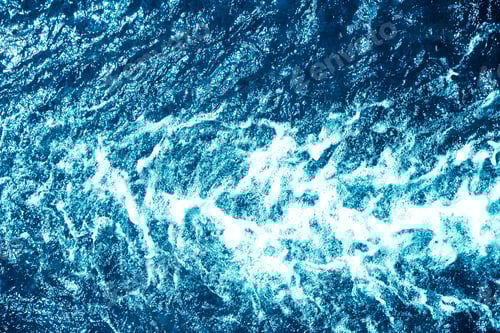 Preview: Blue Ocean Water Texture With Ripples And Foam