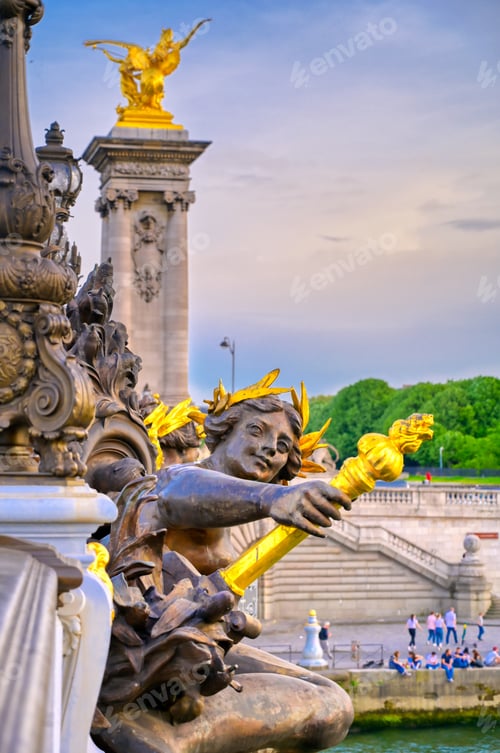 Preview: A View Of The Pont Alexandre Iii Bridge That Spans The Seine River In Paris, France