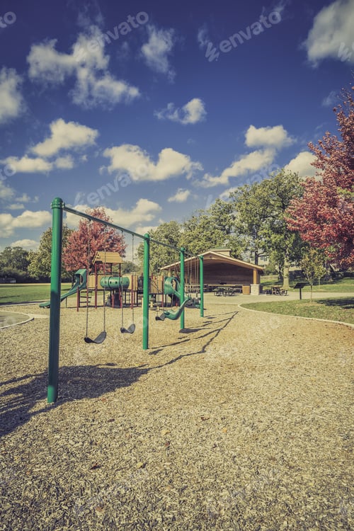 Preview: Playground In A Park During The Autumn Season