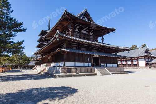 Preview: Horyu-Ji, A Buddhist Temple That Was Once One Of The Powerful Seven Great Temples, In, Nara. The